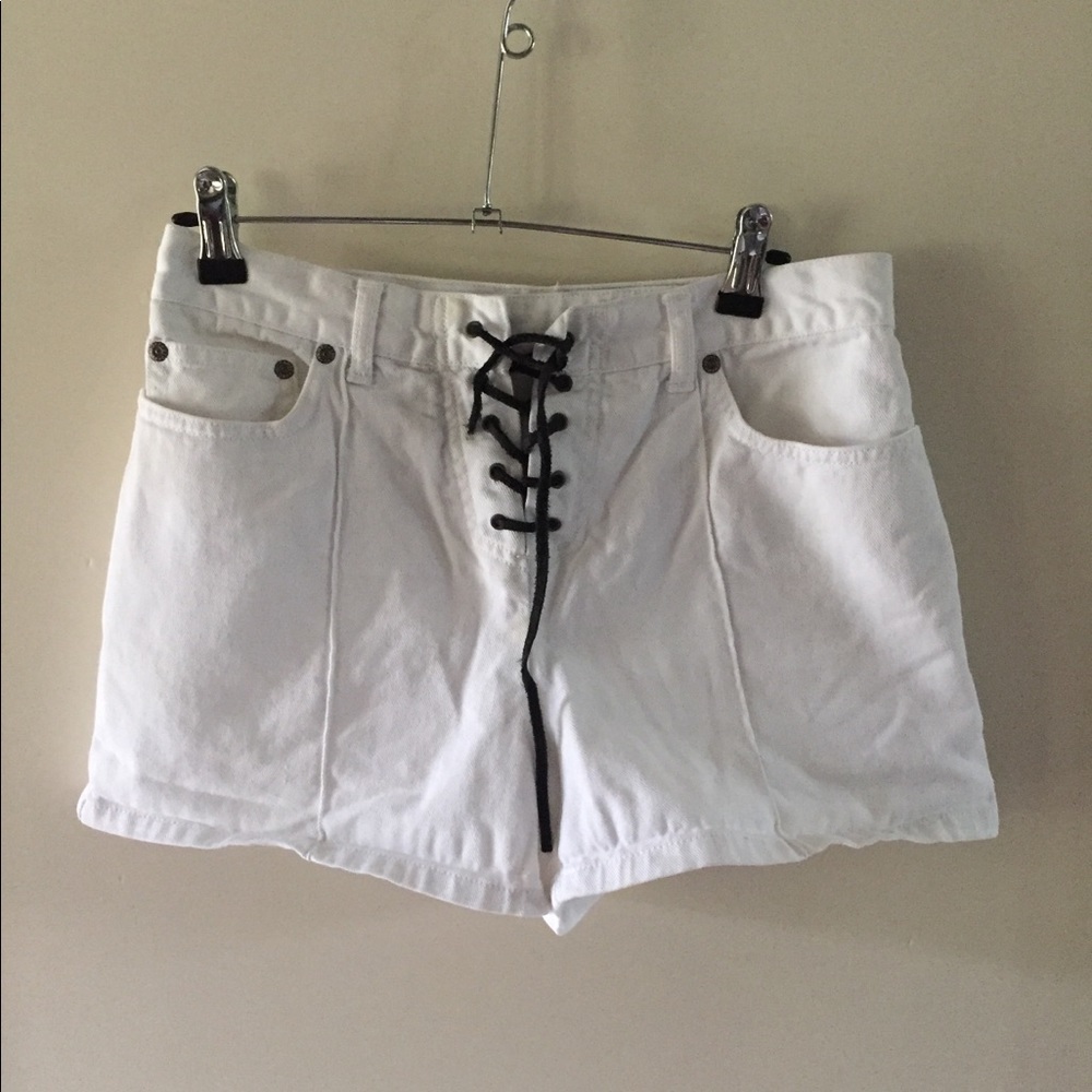 White Denim Shorts